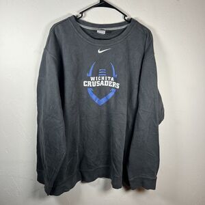 Wichita Crusaders Sweatshirt Mens 3XL Black NCAA Football Nike Pullover Crewneck